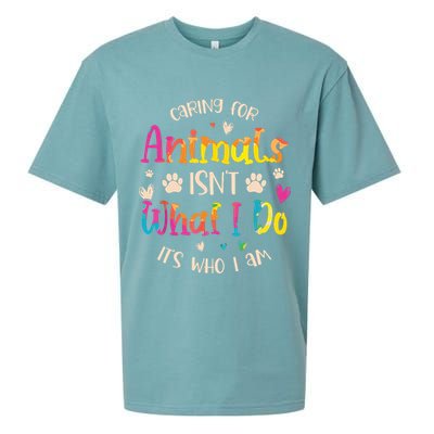 Caring For Animals Isnt What I Do Its Who Animal Rescue Sueded Cloud Jersey T-Shirt