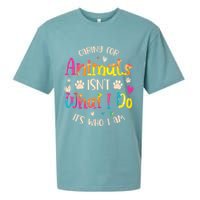 Caring For Animals Isnt What I Do Its Who Animal Rescue Sueded Cloud Jersey T-Shirt