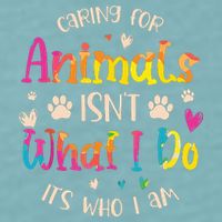 Caring For Animals Isnt What I Do Its Who Animal Rescue Sueded Cloud Jersey T-Shirt
