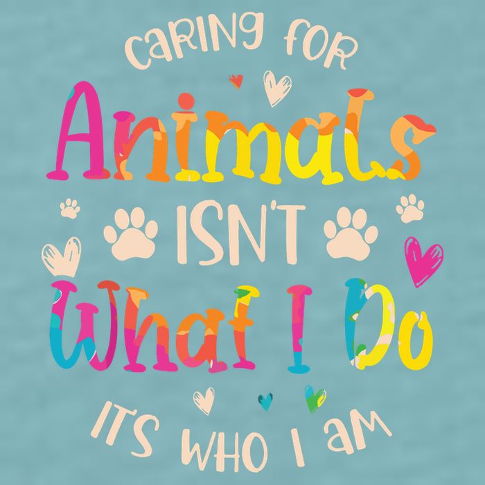 Caring For Animals Isnt What I Do Its Who Animal Rescue Sueded Cloud Jersey T-Shirt