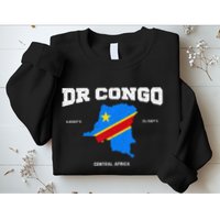 Congolese Flag And Map Dr. Congo Coordinates Sweatshirt