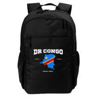 Congolese Flag And Map Dr. Congo Coordinates Backpack