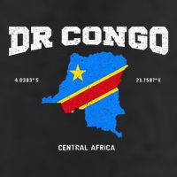 Congolese Flag And Map Dr. Congo Coordinates Beanie