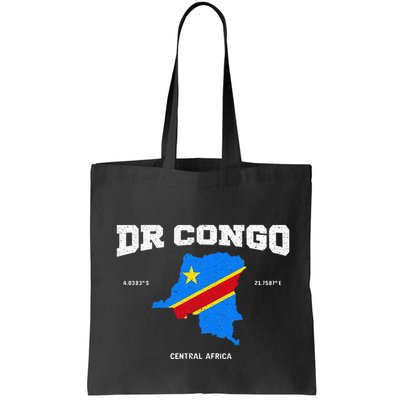Congolese Flag And Map Dr. Congo Coordinates Bag