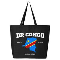 Congolese Flag And Map Dr. Congo Coordinates 25L Jumbo Tote
