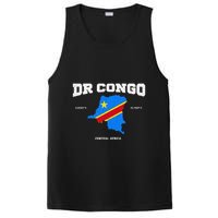 Congolese Flag And Map Dr. Congo Coordinates PosiCharge Competitor Tank