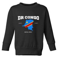Congolese Flag And Map Dr. Congo Coordinates Toddler Sweatshirt