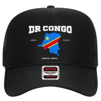 Congolese Flag And Map Dr. Congo Coordinates Trucker Hat