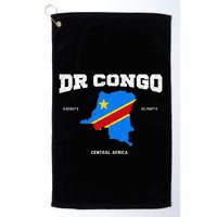 Congolese Flag And Map Dr. Congo Coordinates Golf Towel