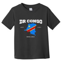Congolese Flag And Map Dr. Congo Coordinates Toddler T-Shirt