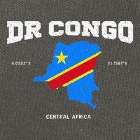 Congolese Flag And Map Dr. Congo Coordinates Cotton Canvas Backpack