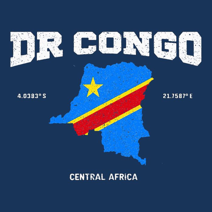 Congolese Flag And Map Dr. Congo Coordinates Infant Baby Jersey Bodysuit