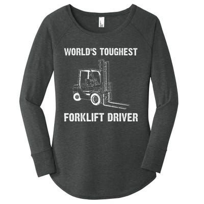 Cool Forklift Art For Fork Lift Certified Operator Women's Perfect Tri Tunic Long Sleeve Shirt