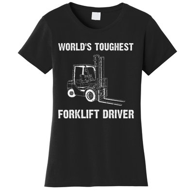 Cool Forklift Art For Fork Lift Certified Operator Women's T-Shirt