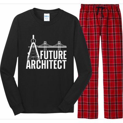 Cool Future Architect Art Architecture Student Long Sleeve Pajama Set