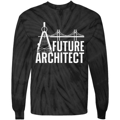 Cool Future Architect Art Architecture Student Tie-Dye Long Sleeve Shirt