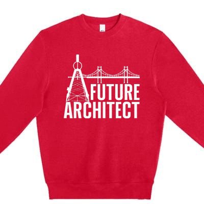 Cool Future Architect Art Architecture Student Premium Crewneck Sweatshirt