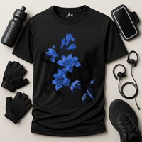 Cat Flower Art Cute Cooling Performance Crew T-Shirt