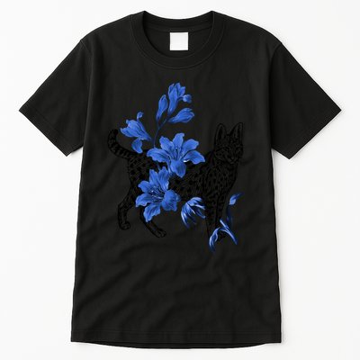 Cat Flower Art Cute Tall T-Shirt