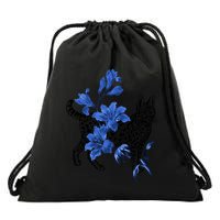 Cat Flower Art Cute Drawstring Bag