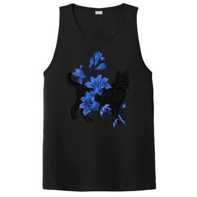 Cat Flower Art Cute PosiCharge Competitor Tank