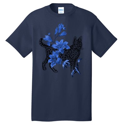 Cat Flower Art Cute Tall T-Shirt