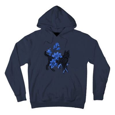 Cat Flower Art Cute Tall Hoodie