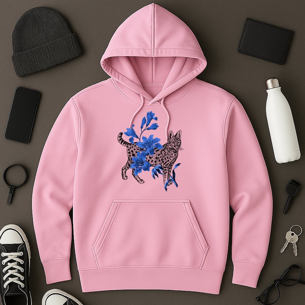 Cat Flower Art Cute Hoodie