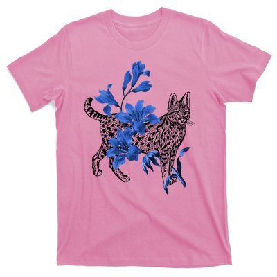 Cat Flower Art Cute T-Shirt