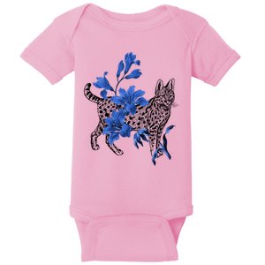 Cat Flower Art Cute Baby Bodysuit