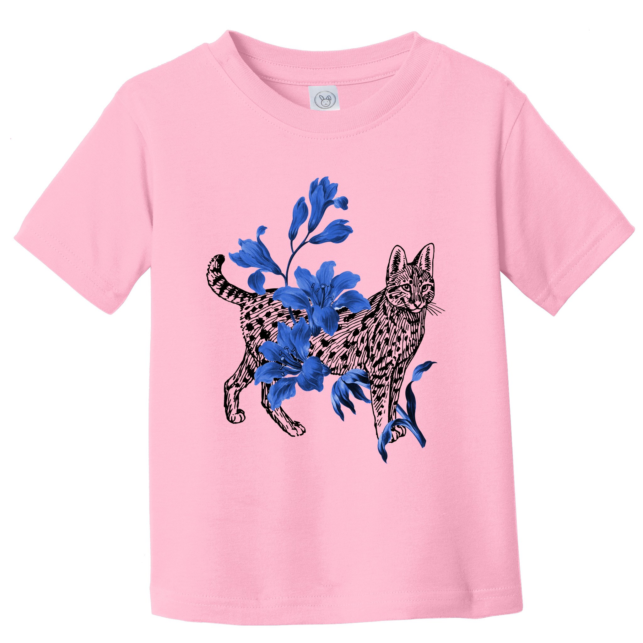 Cat Flower Art Cute Toddler T-Shirt