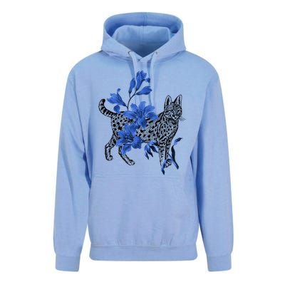 Cat Flower Art Cute Unisex Surf Hoodie