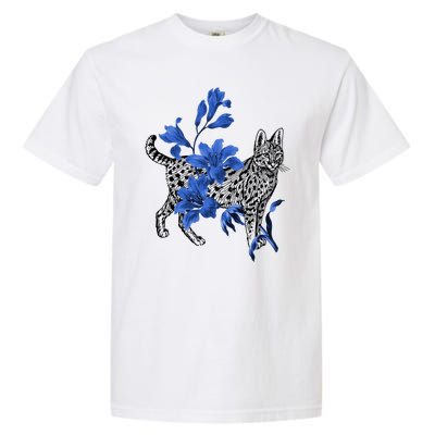 Cat Flower Art Cute Garment-Dyed Heavyweight T-Shirt