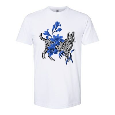 Cat Flower Art Cute Softstyle® CVC T-Shirt