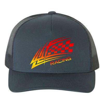 Checker Flag Auto Car Racing Checkered Racing Flag Graphic Gift Yupoong Adult 5-Panel Trucker Hat