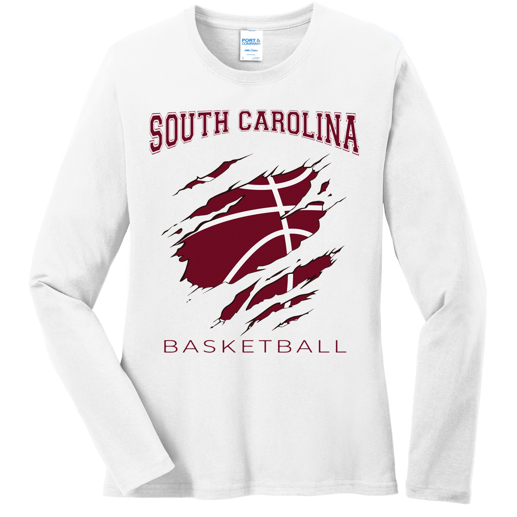 Carolinas Fan Apparel Hoops Gear South Carolina Basketball Ladies Long Sleeve Shirt
