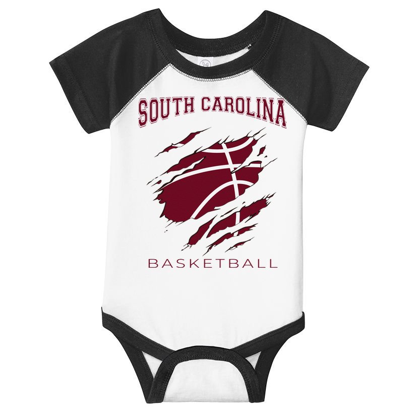 Carolinas Fan Apparel Hoops Gear South Carolina Basketball Infant Baby Jersey Bodysuit
