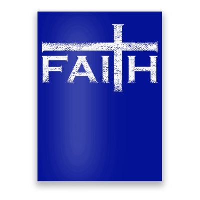 Christian Faith And Cross Jesus Believer Gift For Gift Poster