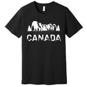 Canada Forest And Mountains Lake Louise Alberta Souvenir Premium T-Shirt