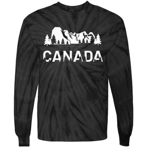 Canada Forest And Mountains Lake Louise Alberta Souvenir Tie-Dye Long Sleeve Shirt