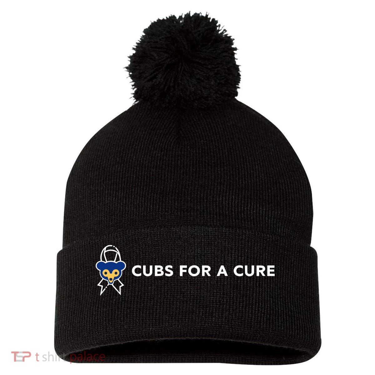 Cubs For A Cure Pom Pom 12in Knit Beanie