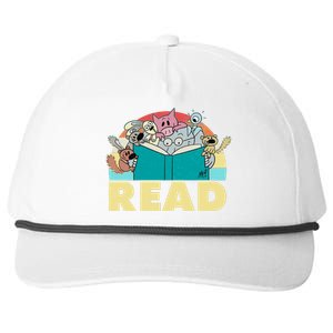 Cute Funny Animals Read Reading Book Lover Fan Snapback Five-Panel Rope Hat