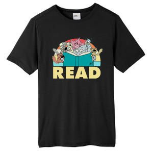 Cute Funny Animals Read Reading Book Lover Fan Tall Fusion ChromaSoft Performance T-Shirt