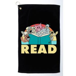 Cute Funny Animals Read Reading Book Lover Fan Platinum Collection Golf Towel