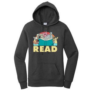 Cute Funny Animals Read Reading Book Lover Fan Women's Pullover Hoodie