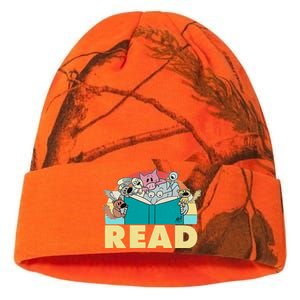 Cute Funny Animals Read Reading Book Lover Fan Kati Licensed 12" Camo Beanie