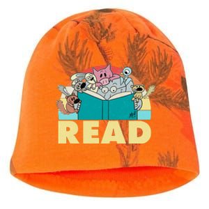 Cute Funny Animals Read Reading Book Lover Fan Kati - Camo Knit Beanie