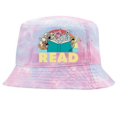 Cute Funny Animals Read Reading Book Lover Fan Tie-Dyed Bucket Hat