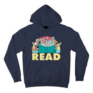 Cute Funny Animals Read Reading Book Lover Fan Tall Hoodie