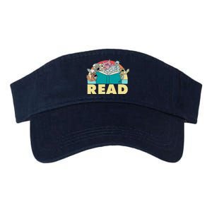 Cute Funny Animals Read Reading Book Lover Fan Valucap Bio-Washed Visor